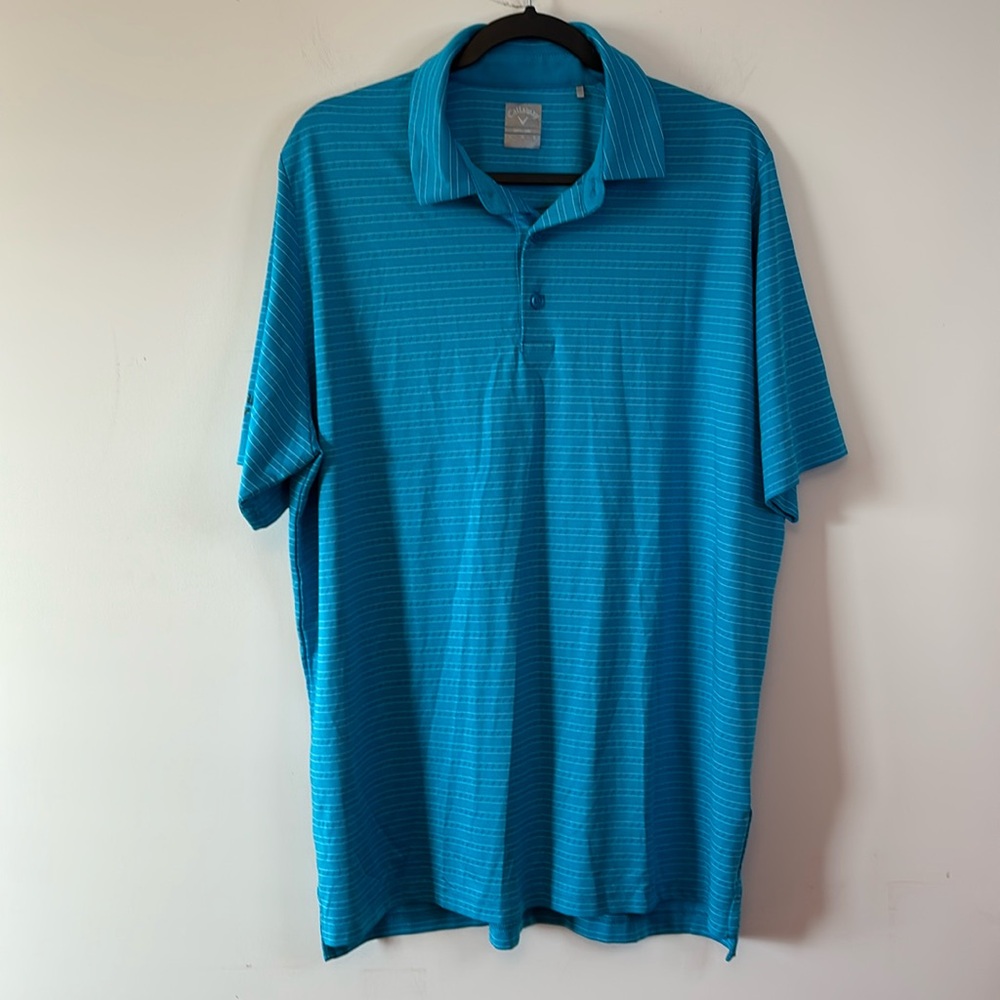 Callaway opti-dry blue short sleeve golf polo size L